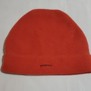 Patagonia Vibrant Orange Fleece Hat.Sz M Unisex
